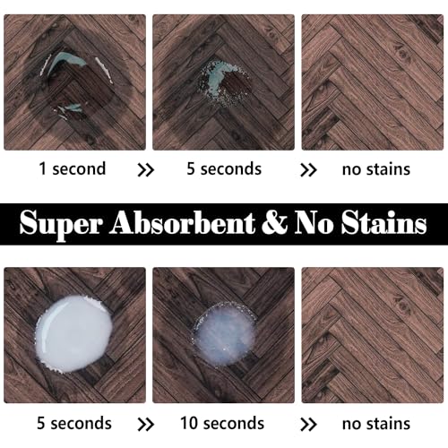 Ayiashiab Dog Food Mats for Floors Absorbent, Pet Cat Food Mat - Quick Dry Dog Bowl Mats for Food and Water - Image 2