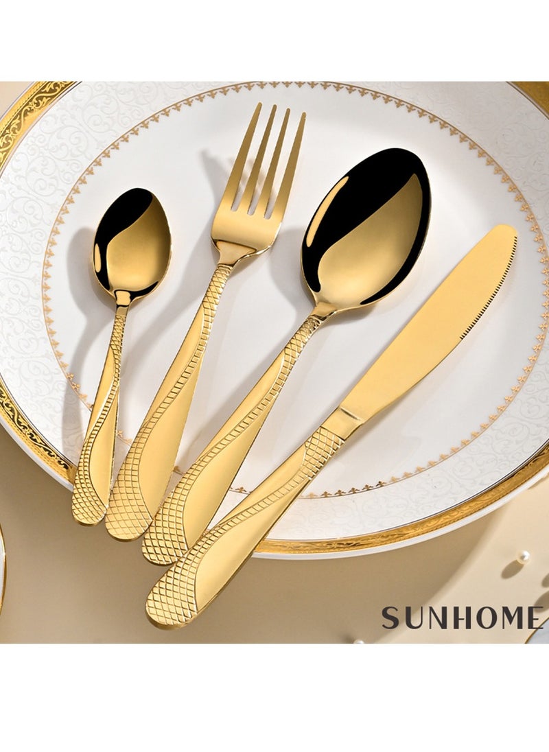 SUNHOME 24-Piece Stainless Steel Cutlery Set Gold - pzsku/Z8AE6EE9BF544AC869A3BZ/45/_/1723260426/75d6a21f-f546-443e-9574-9c5b89541de0