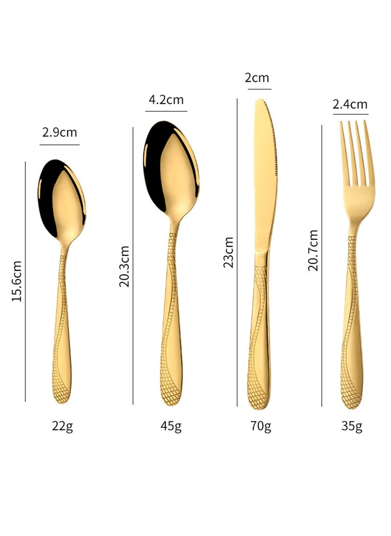 SUNHOME 24-Piece Stainless Steel Cutlery Set Gold - pzsku/Z8AE6EE9BF544AC869A3BZ/45/_/1723260475/6384de63-aba8-450b-a370-af309140a8c1