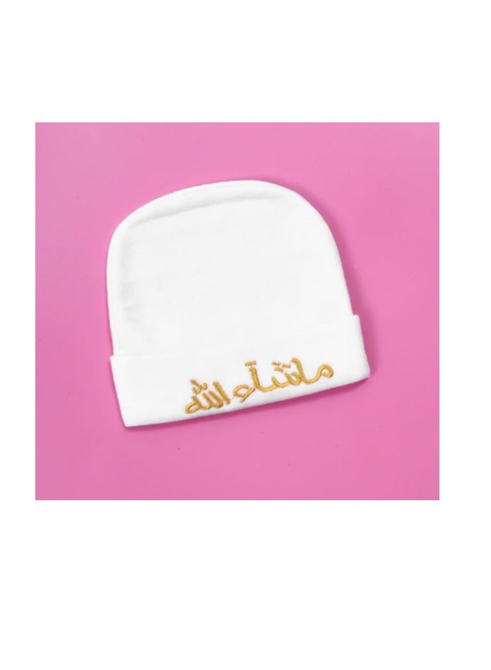 RYN Masha Allah Embraided cap for Newborn Bay boy and girl. - Image 2