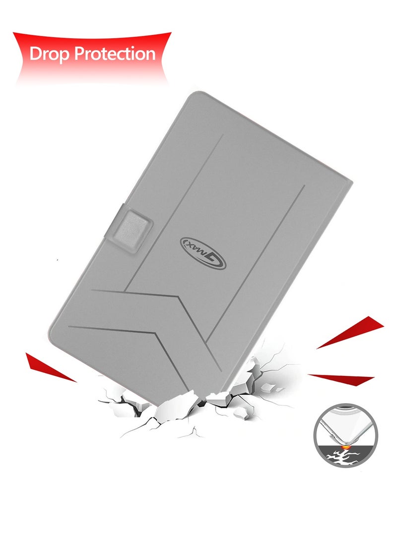 جيماكس غطاء حقيبة مغلقة مغناطيسياً من الجلد PU لجهاز Honor Pad X9a 11.5 4G 2025 - رمادي - Image 2