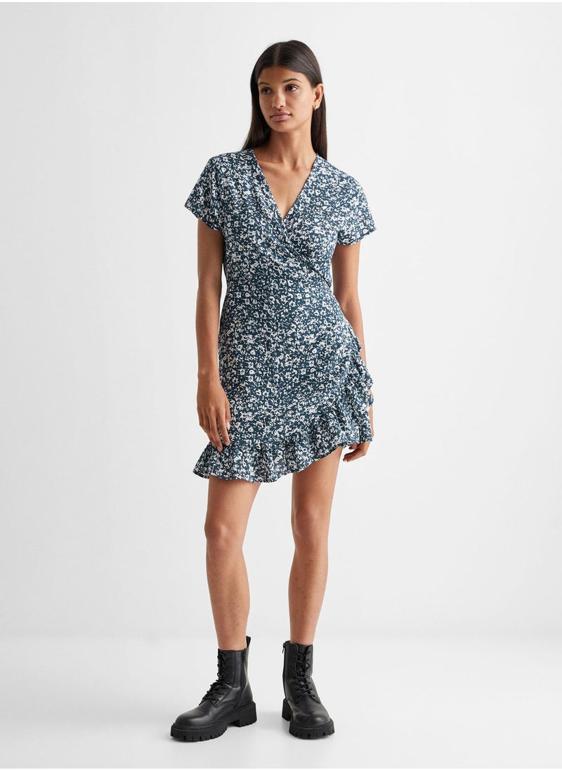 MANGO - Kids Ruffled Print Dress - Image 1