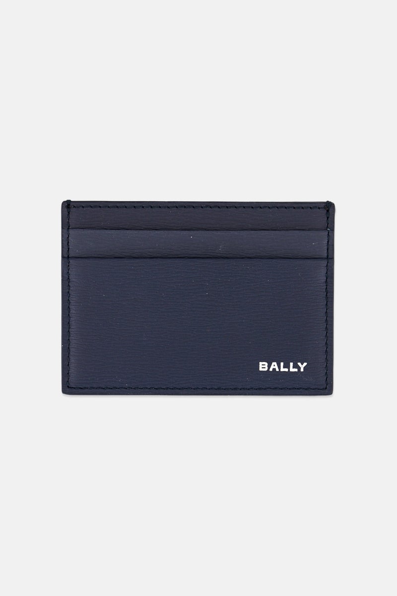 BALLY Men Brand Logo Card Holder, Navy - Image 1