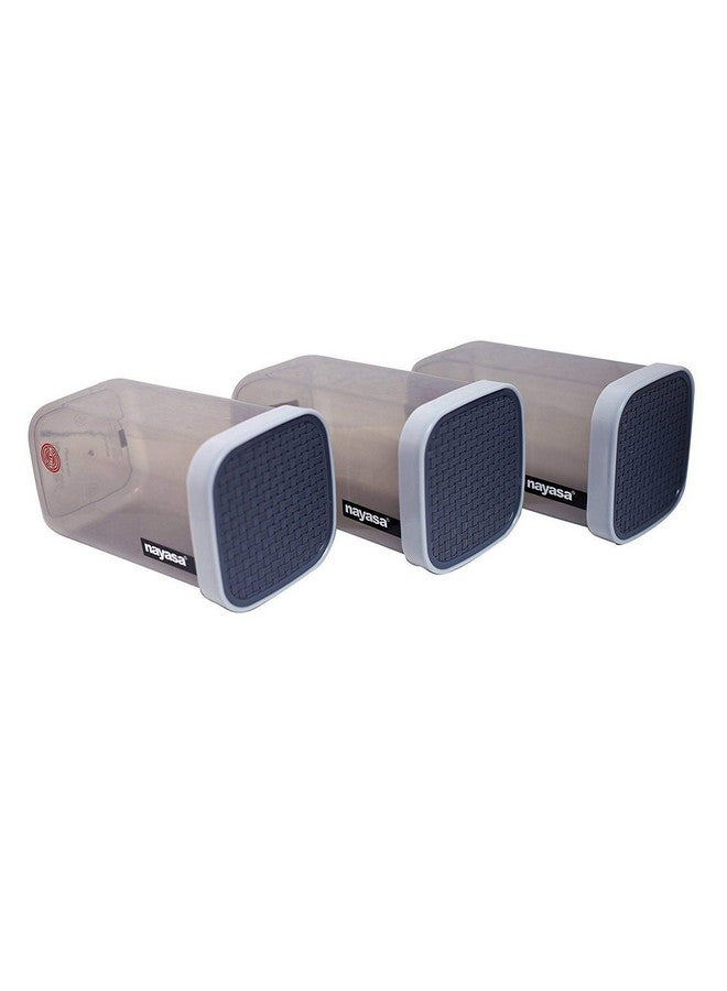 Nayasa Fusion 1 Litre BPA Free Food Grade Airtight Kitchen Storage Stackable Containers - Set of 12 | Grey - Image 4