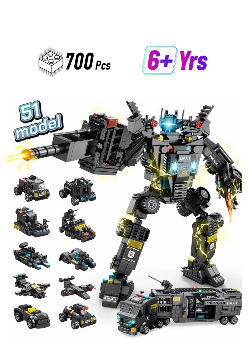 SYOSI 51-in-1 Robot Building Kit for Kids STEM Building Toys Erector Set for Boys 8-12 Engineering STEM Projects Construction Building Blocks Toys Gifts for Boys Kids Age - Image 1