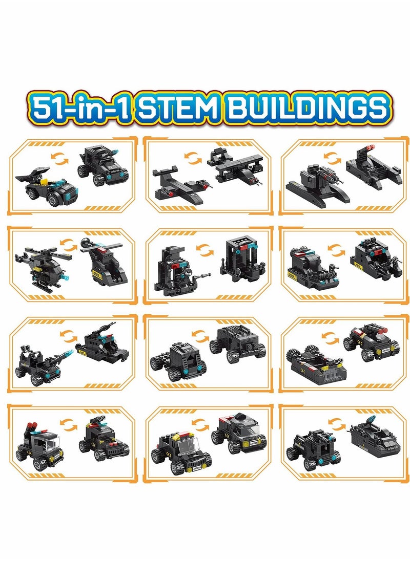 SYOSI 51-in-1 Robot Building Kit for Kids STEM Building Toys Erector Set for Boys 8-12 Engineering STEM Projects Construction Building Blocks Toys Gifts for Boys Kids Age  - Image 3