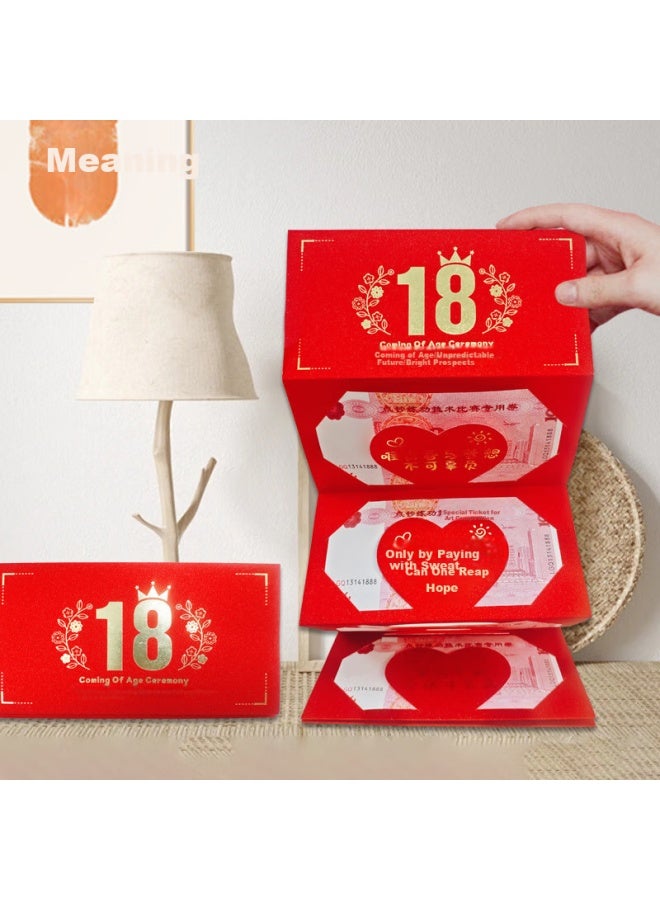 Jiayan Birthday Red Packet 18th Adult Birthday Gift Creative Folding Red Packet Bag With 10 Card Slots - Image 3