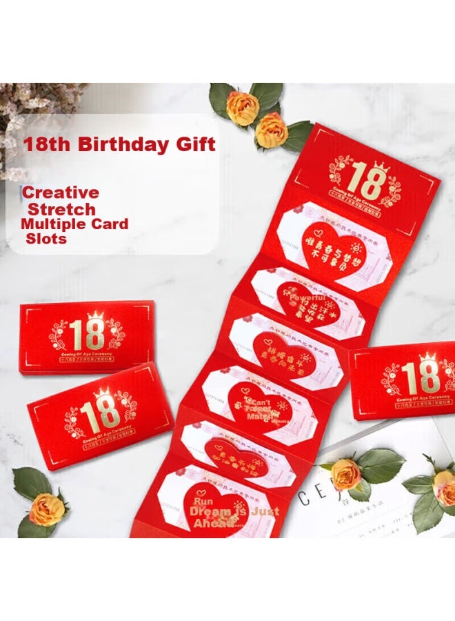 Jiayan Birthday Red Packet 18th Adult Birthday Gift Creative Folding Red Packet Bag With 10 Card Slots - Image 1