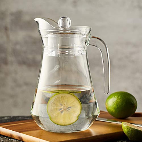 Vilon Water Glass Jug with Glass Lemon Set of 7 Pcs 1 Glass Jug 1300 ML 6 Glasses 300 ML - Image 2
