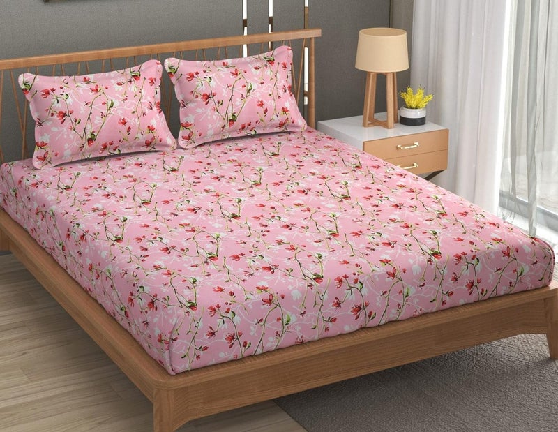 House of SR Retails House of SR Retails Fitted Bedsheet Luxurious and Stylish Bedding Solution with Zipper Bag Packing 