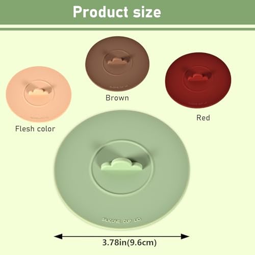 Keweilian Silicone Cup Covers， Multicolored Silicone Lids for Mugs, Cups, Tea Pots,Mug Covers，Hot Cup Lids for Coffee & Tea,4 Pack - Image 2