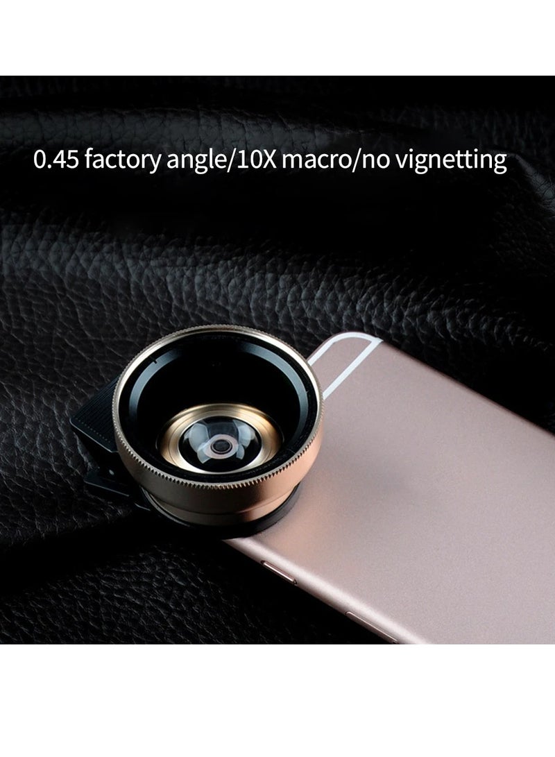 AROAQ Smartphone Camera Lens, 0.45x Super Wide Angle 2 In 1 Mobile Macro Phone Camera Lens, Portable And Convenient Clip On Professional Hd Camera Lens For Most Mobile Phones And Tablets, (1pc, Red) - Image 2