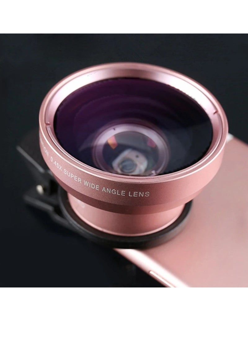AROAQ Smartphone Camera Lens, 0.45x Super Wide Angle 2 In 1 Mobile Macro Phone Camera Lens, Portable And Convenient Clip On Professional Hd Camera Lens For Most Mobile Phones And Tablets, (1pc, Red) - Image 4