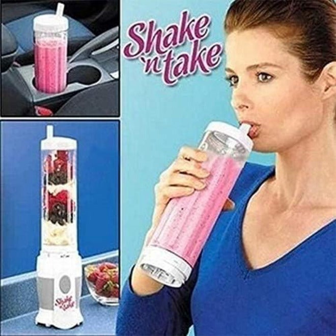 ODIN Juicers - Eworld 1pcs/lot Plug Shake N Take Juice Machine Multifunctional Mini Electricity Juicer Pocket Sports Bottle Blender (White UK) - Image 1