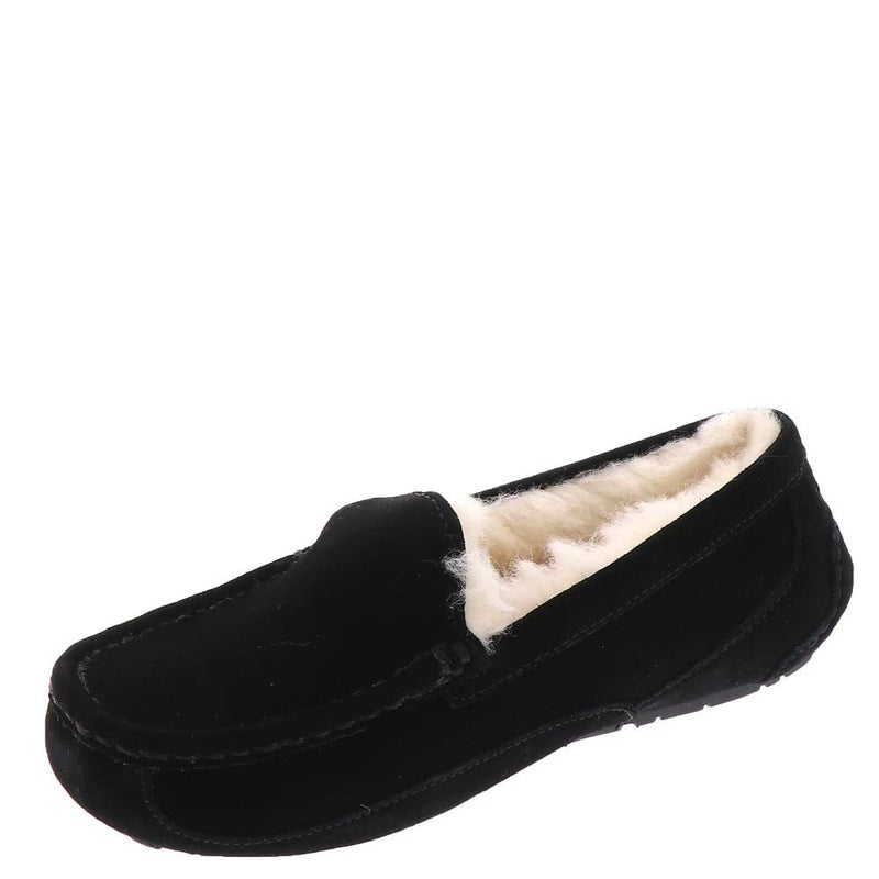 UGG Unisex-Child Ascot Slipper, Black Suede, 6 - Image 4