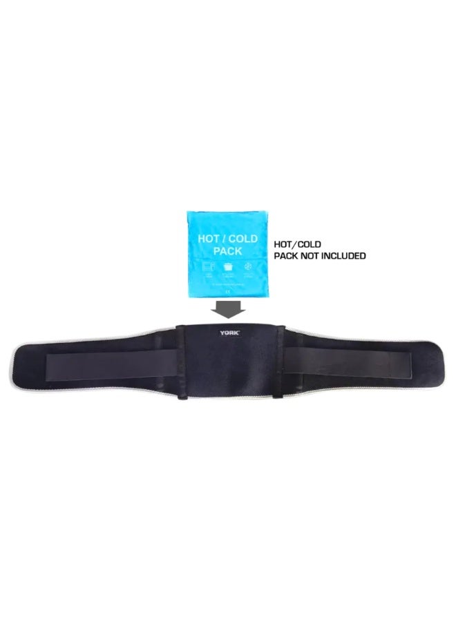 YORK ADJUSTABLE LUMBAR SUPPORT WITH POCKET (HEAT/COLD PAD)85082 BLACK - Image 2