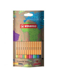 STABILO Fineliner Pen Set 12 Colors Multicolour 