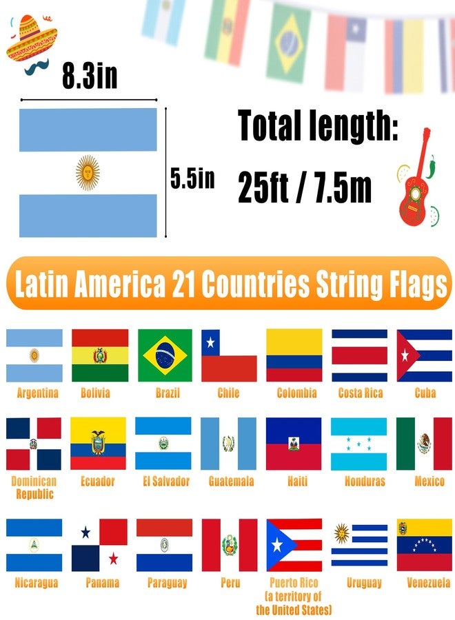 Alphatool Latin America 21 Countries String Flags Hispanic Heritage Month Decorations - Image 5