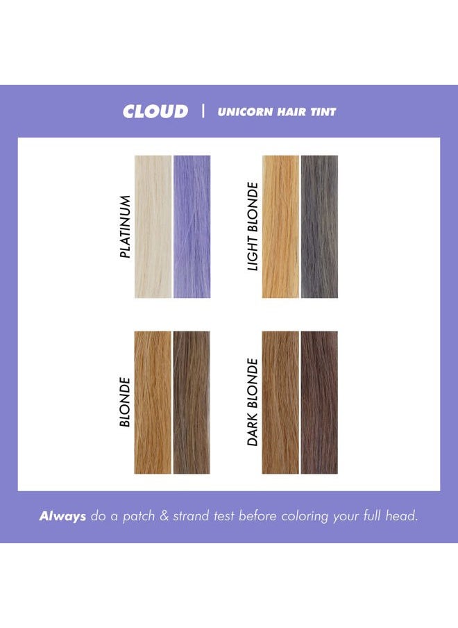 Lime Crime Pastel Colored Unicorn Hair Tint, Cloud (Periwinkle Blue) - Damage-Free Semi-Permanent Hair Color Conditions & Moisturizes - Temporary Hair Dye Kit Has Sugary Citrus Vanilla Scent - Vegan  - Image 3