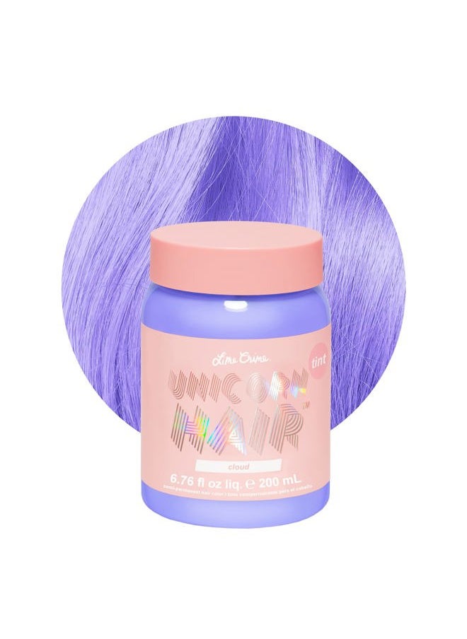Lime Crime Pastel Colored Unicorn Hair Tint, Cloud (Periwinkle Blue) - Damage-Free Semi-Permanent Hair Color Conditions & Moisturizes - Temporary Hair Dye Kit Has Sugary Citrus Vanilla Scent - Vegan  - Image 1