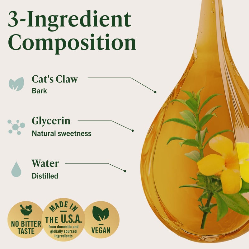 HERBAMAMA Cat's Claw Tincture - Vegan Cat's Claw Extract Supplement for Immune Support - Non-GMO, Alcohol & Sugar-Free Uncaria Tomentosa Drops - Image 4