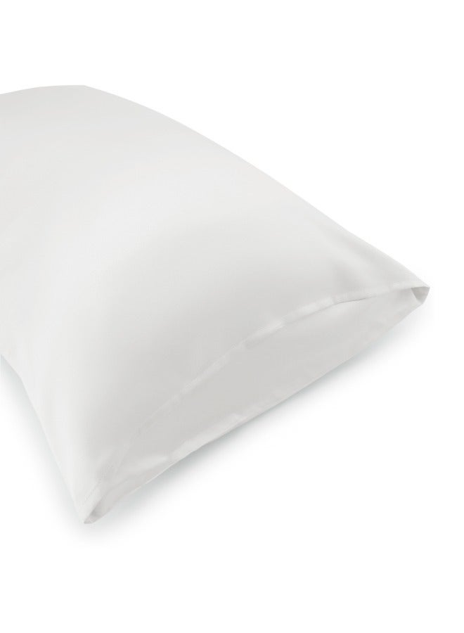 BRIGHTLY LABS Silver-Infused Mulberry Silk Pillowcase, designed for ultimate comfort and care. Antibacterial, hypoallergenic, and infused with silver ions, Grade 6A silk pillowcase in queen size. - Image 2