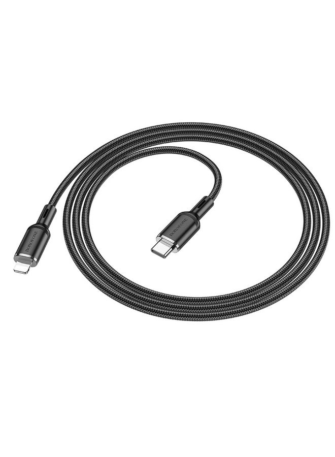 بوروفون Borofone Bx90 Type-C إلى 8 دبوس كابل بيانات الشحن عبر الإنترنت ، الطول: 1M (أرجواني) - Image 3