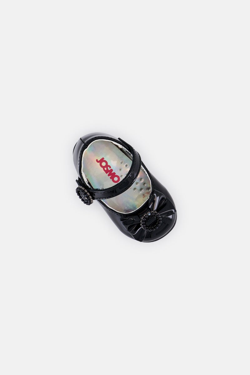 Josmo Toddlers Girl Velcro Closure Dress Shoe, Black - Image 3