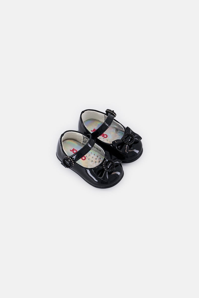 Josmo Toddlers Girl Velcro Closure Dress Shoe, Black - Image 4
