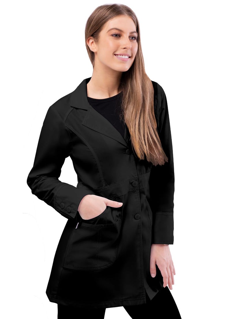 Adar Uniforms, Universal Lab Coats for Women - Perfection 32" Lab Coat - 811 - Black - L - Image 3
