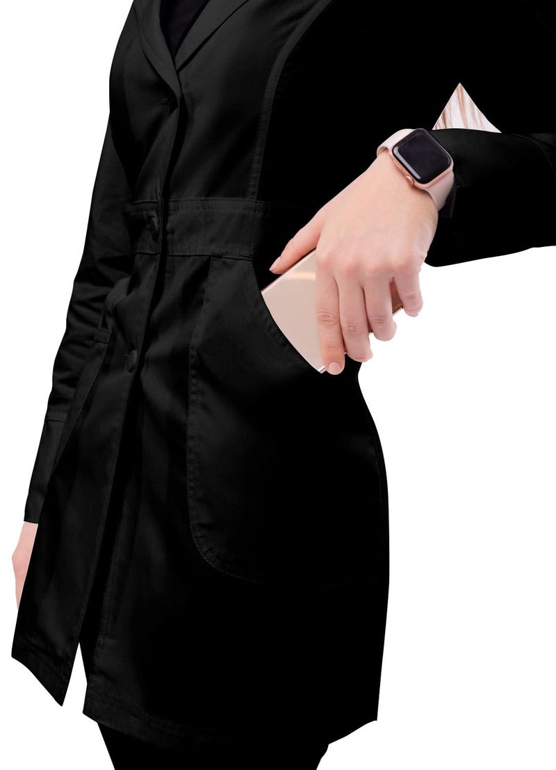 Adar Uniforms, Universal Lab Coats for Women - Perfection 32" Lab Coat - 811 - Black - L - Image 5