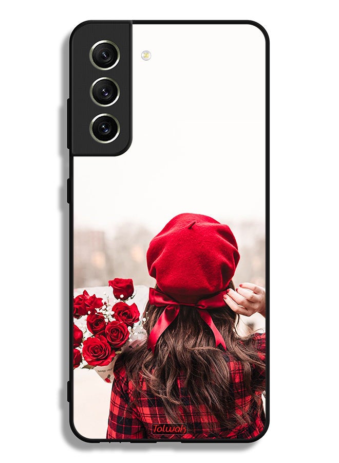 Tolwak Samsung Galaxy S21 FE 5G Protective Case Cover Holding Flowers - Image 3
