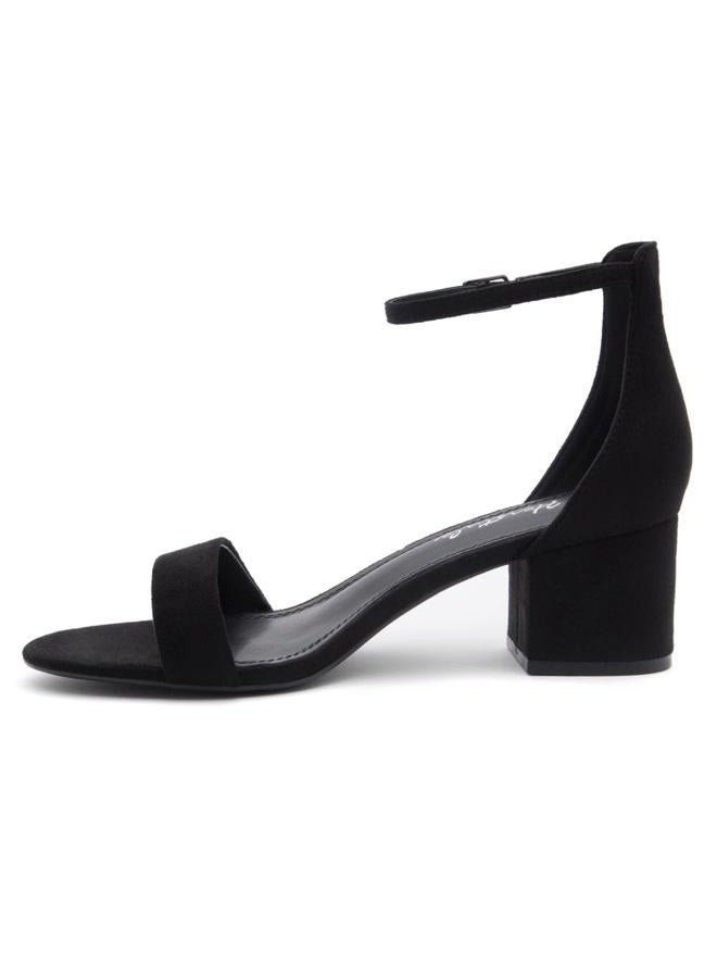 Herstyle Sunday Women's Open Toe Ankle Strap Block Chunky Low Heeled Sandal Comfortable Office Pump Shoes Black 8.5 - Image 3