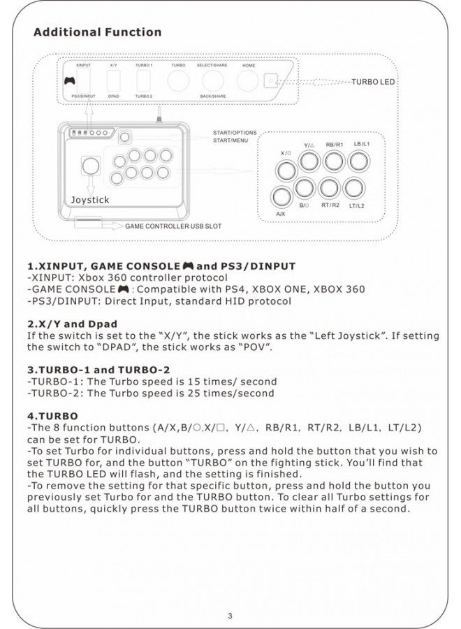 May Flash F300 Arcade Fight Stick Joystick For Switch, Xbox Series X, PS4,PS3, Xbox One, Xbox 360, MacOS, Windows, Steam Deck, Neo Geo Mini, Neo Geo Arcade Stick Pro  - Image 2