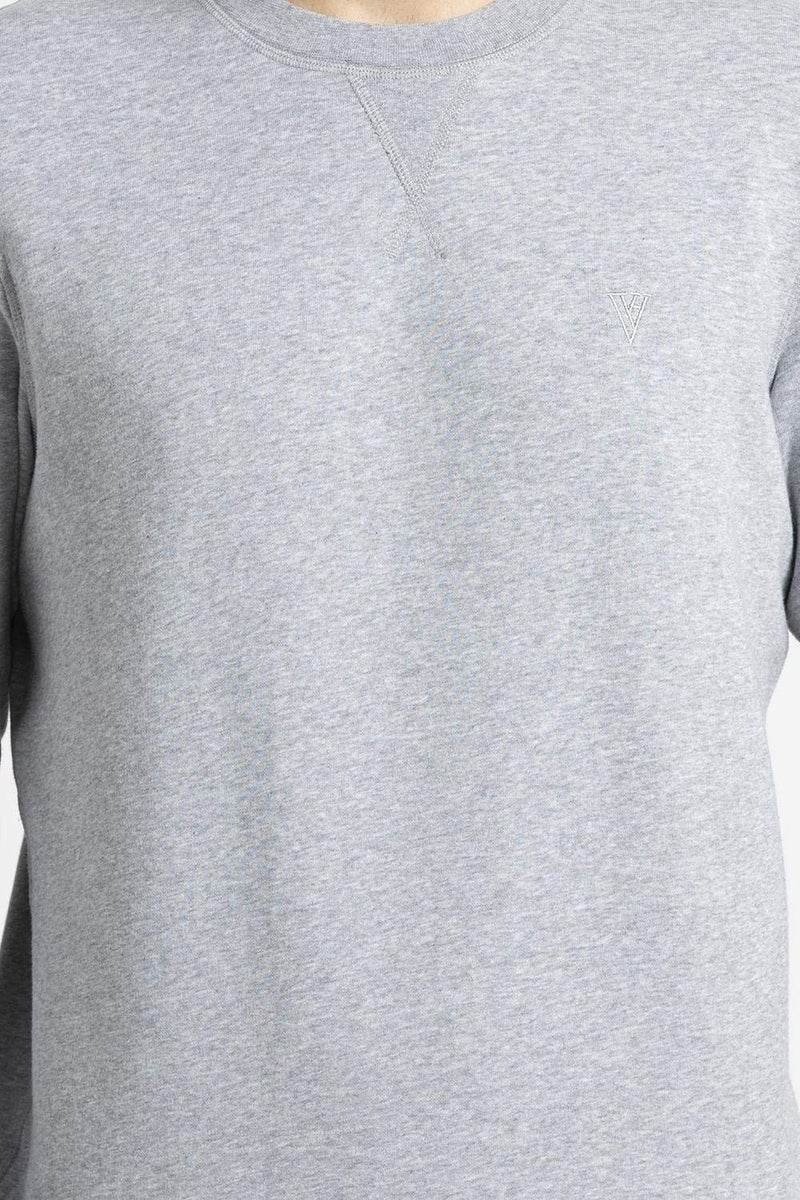 Van Heusen Athleisure Men Sweatshirt - Cotton Rich - Ultra Soft, Crew Neck, Long Sleeve_60076_Grey Melange_XL - Image 5