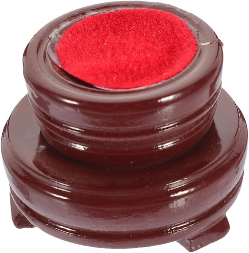 حامل كرة بلورية خشبية دوارة حامل مزدوج قاعدة عرض ديكور منزلي لسطح المكتب - Image 1