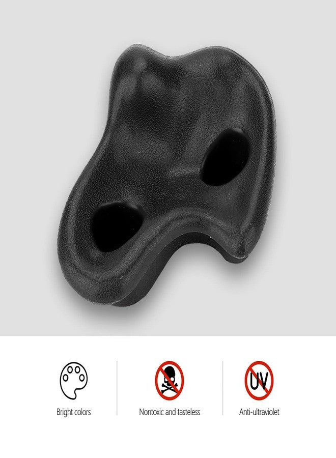TeamSky Rock Climbing Holds,10PCS Plastic Textured Comfortable Rock Climbing Stone Rocks Wall Stones with Screw Pad and Nut for Outdoor Indoor Climbing Playground Accessories Rock Wall Climbing Kit(Black) - Image 3