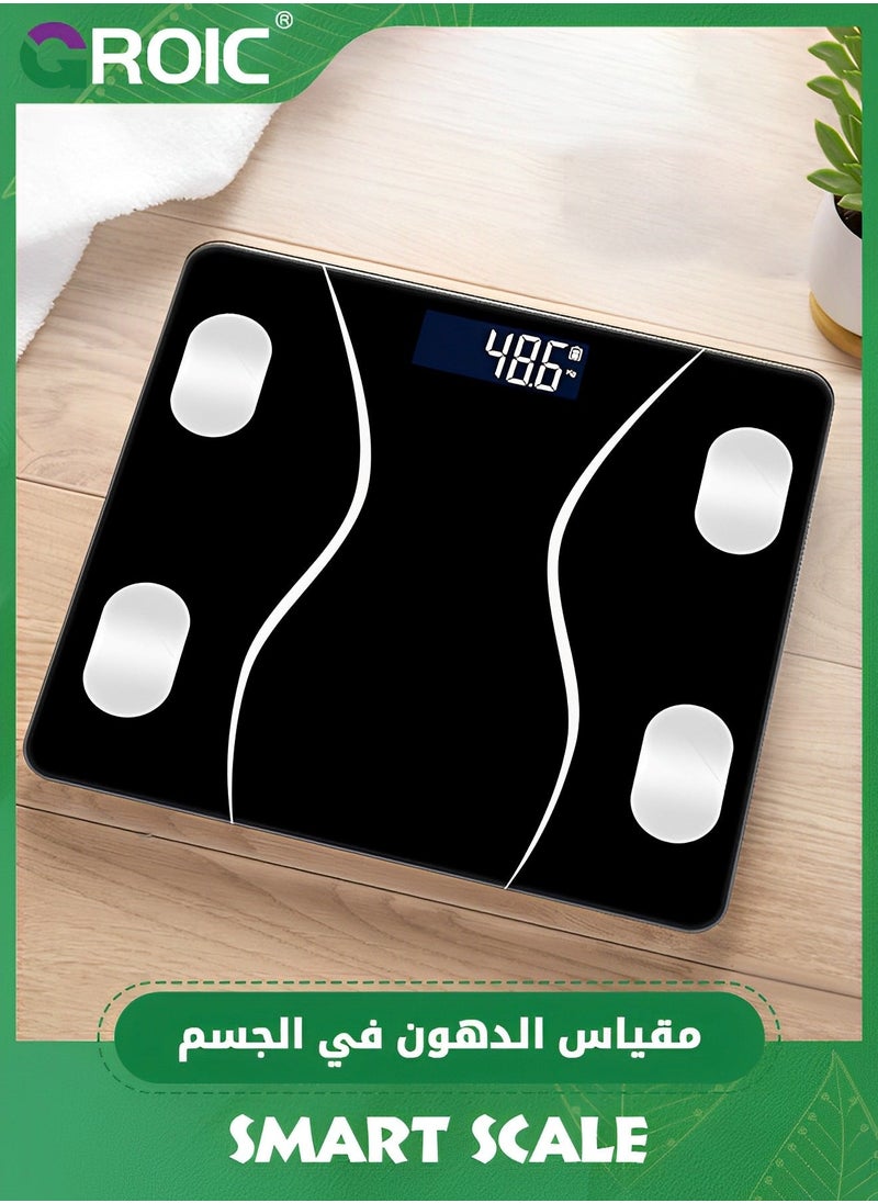 GROIC - Intelligent Body Fat Scale,Scale for Weight with Tape Measure, Posture Scale Weight, 72 Composition Analyzer App sync,BMl Health Monitor Sync Apps - Image 1