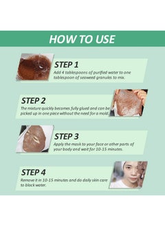 YMEYFAN Natural Seaweed Face Mask Powder Algae Seed Mask For Hydrating Purify Antiacen Deep Clean Pore Vegan Facial Mask Skincare For Women Beauty Salon Spa Cover Use Of Jelly Mask (500G/17.6Oz)  - Image 5
