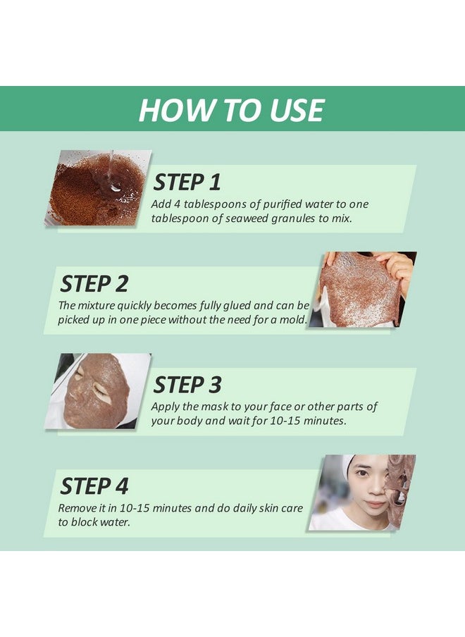 YMEYFAN - Natural Seaweed Face Mask Powder Algae Seed Mask For Hydrating Purify Antiacen Deep Clean Pore Vegan Facial Mask Skincare For Women Beauty Salon Spa Cover Use Of Jelly Mask (500G/17.6Oz) - Image 1