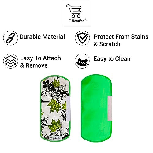 E-Retailer® Polyester 3-Layered Fridge Handle Cover Set of 2Pcs. For Refrigerator and Microwave oven (Color-Floral Green, Size-12x6 Inch) - Image 4