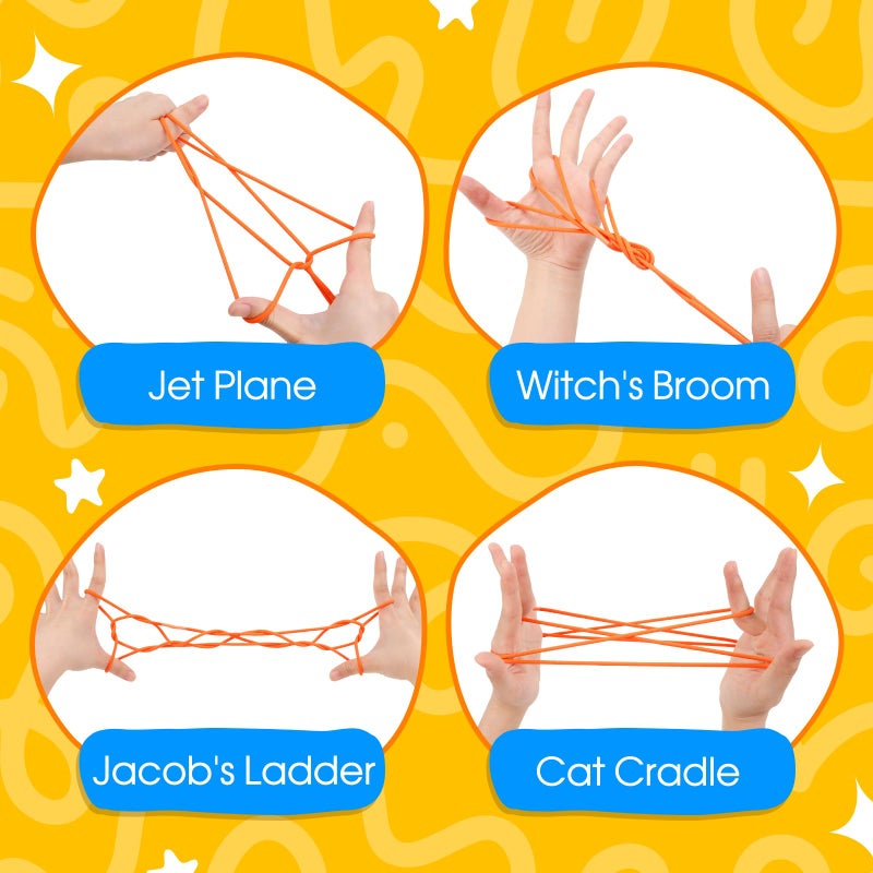 Kasfalci String Figure Game Book with String, Classic String Games with Step-by-Step Instructions, String Figure Book, Fine Motor Skills Toys, Gifts for Kids 6â€“12 Year Old, Girl Boy Gift, Kids Books - Image 4