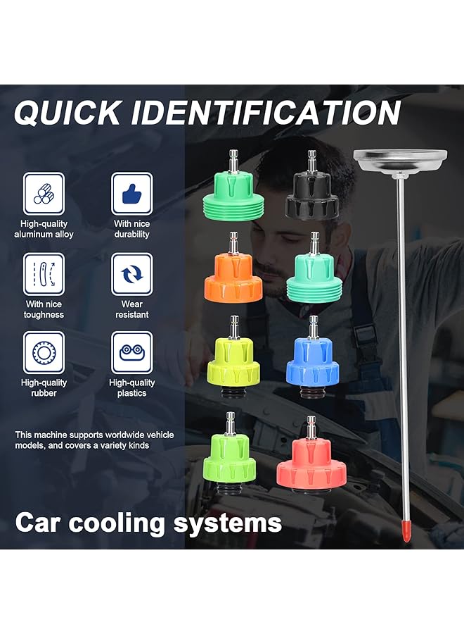 Bisofice Leak Detector,Universal Car Tanks Leak Detection Automotive Leakage Detector Tool Radiator Water Pressure Tester Auto Air Conditioning Cooling Coolant Vacuum Purge Tool Kit - Image 2