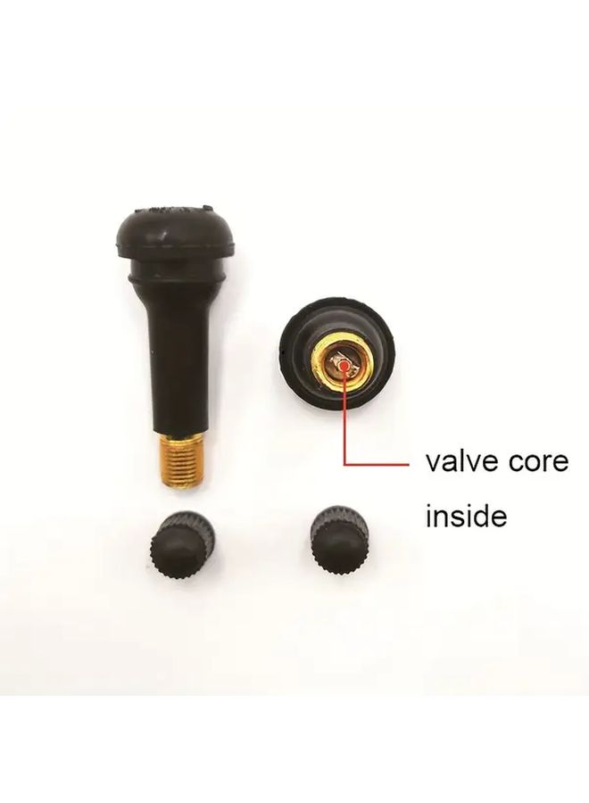 Aluminum Alloy Black Rubber Tubeless Tire Valve Stems 24pcs For 0.453 Inch Rim Hole - Image 3