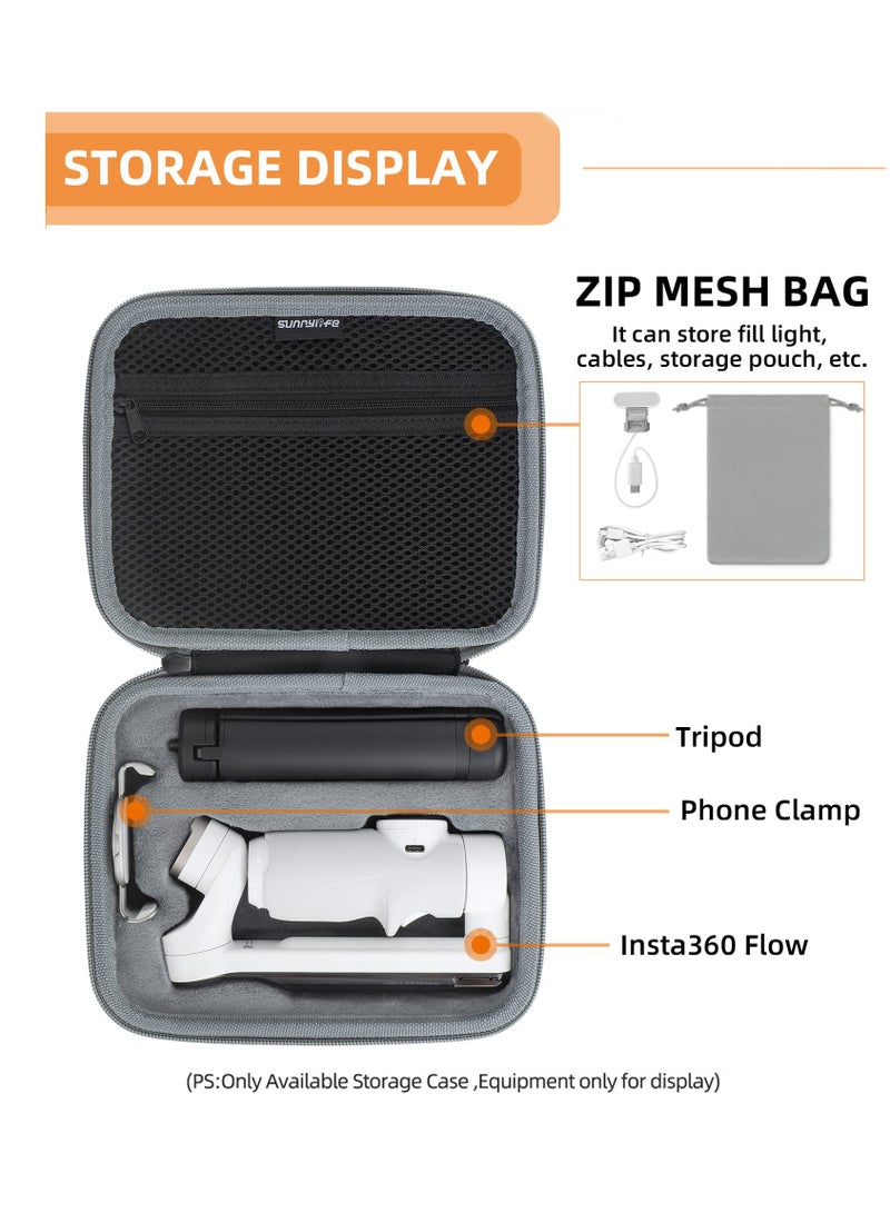 Storage Bag for Insta360 Flow Handheld Gimbal Stabilizer Tripod, EVA Hard Portable Protective Case for Insta 360 Flow, Outdoor Carrying Cover Bag - Image 3
