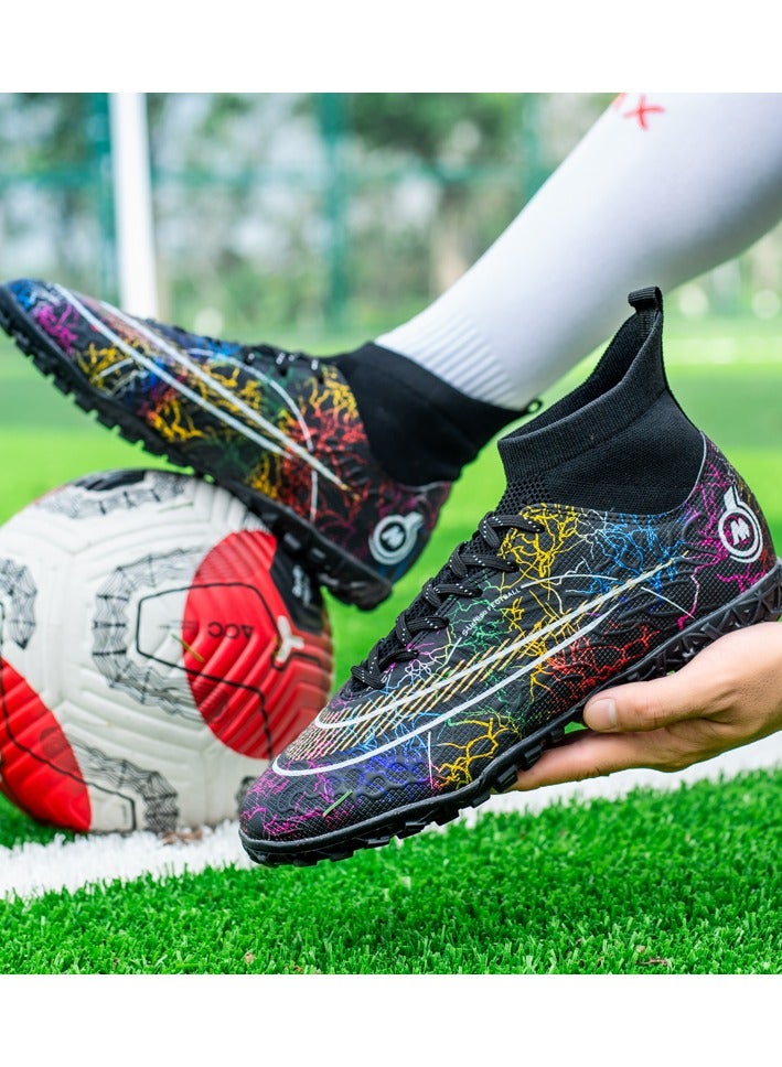 Men Kids Fashion Soccer Shoes Cleats Team Sports Training TF/FG Turf Firm Comfort High-top Football Shoes Outdoor - Image 4