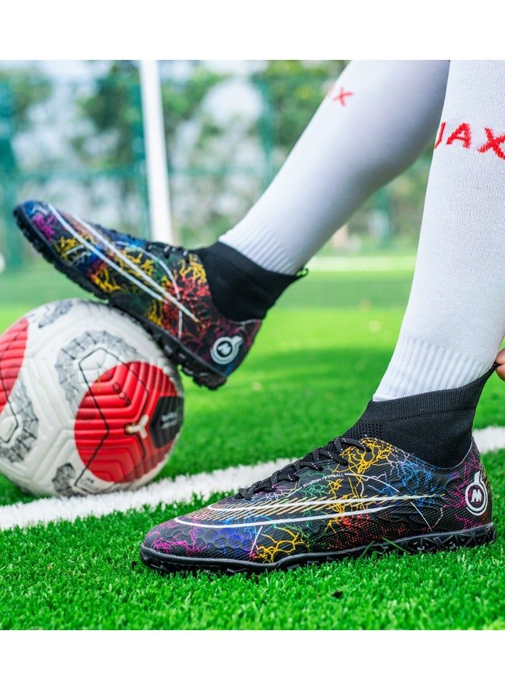 Men Kids Fashion Soccer Shoes Cleats Team Sports Training TF/FG Turf Firm Comfort High-top Football Shoes Outdoor - Image 5