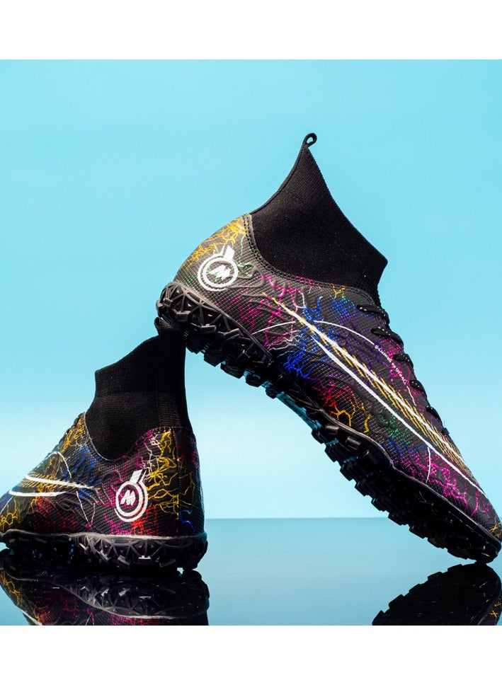 Men Kids Fashion Soccer Shoes Cleats Team Sports Training TF/FG Turf Firm Comfort High-top Football Shoes Outdoor - Image 3