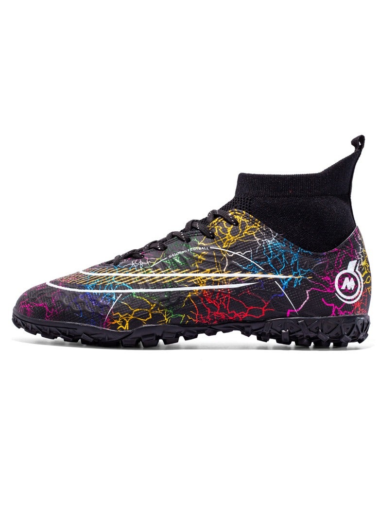 Men Kids Fashion Soccer Shoes Cleats Team Sports Training TF/FG Turf Firm Comfort High-top Football Shoes Outdoor - Image 1
