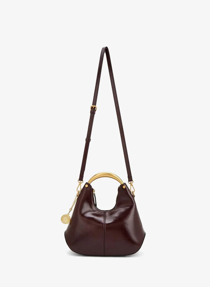Celeste Solid Hobo Bag With Detachable Shoulder Strap